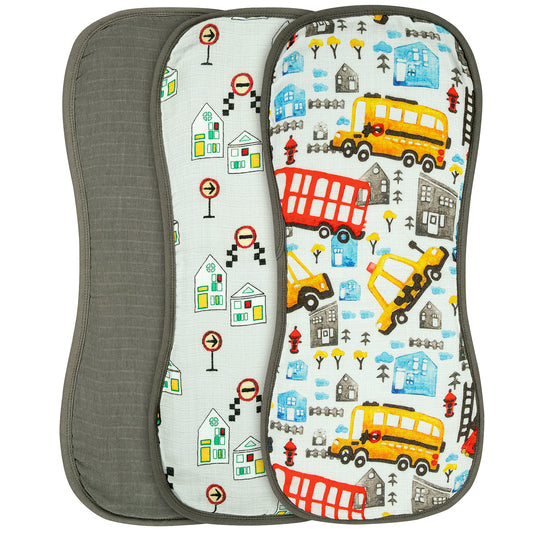 Burp Cloths - Pack of 3's - On The Road