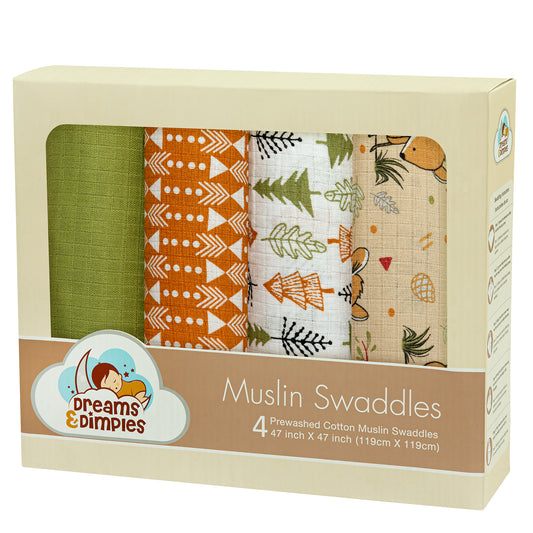 Muslin Swaddles - Pack of 4's - Into the Jungle