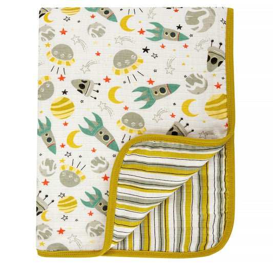 Muslin Stroller Blanket - 4 layered super soft - Gimme Some Space