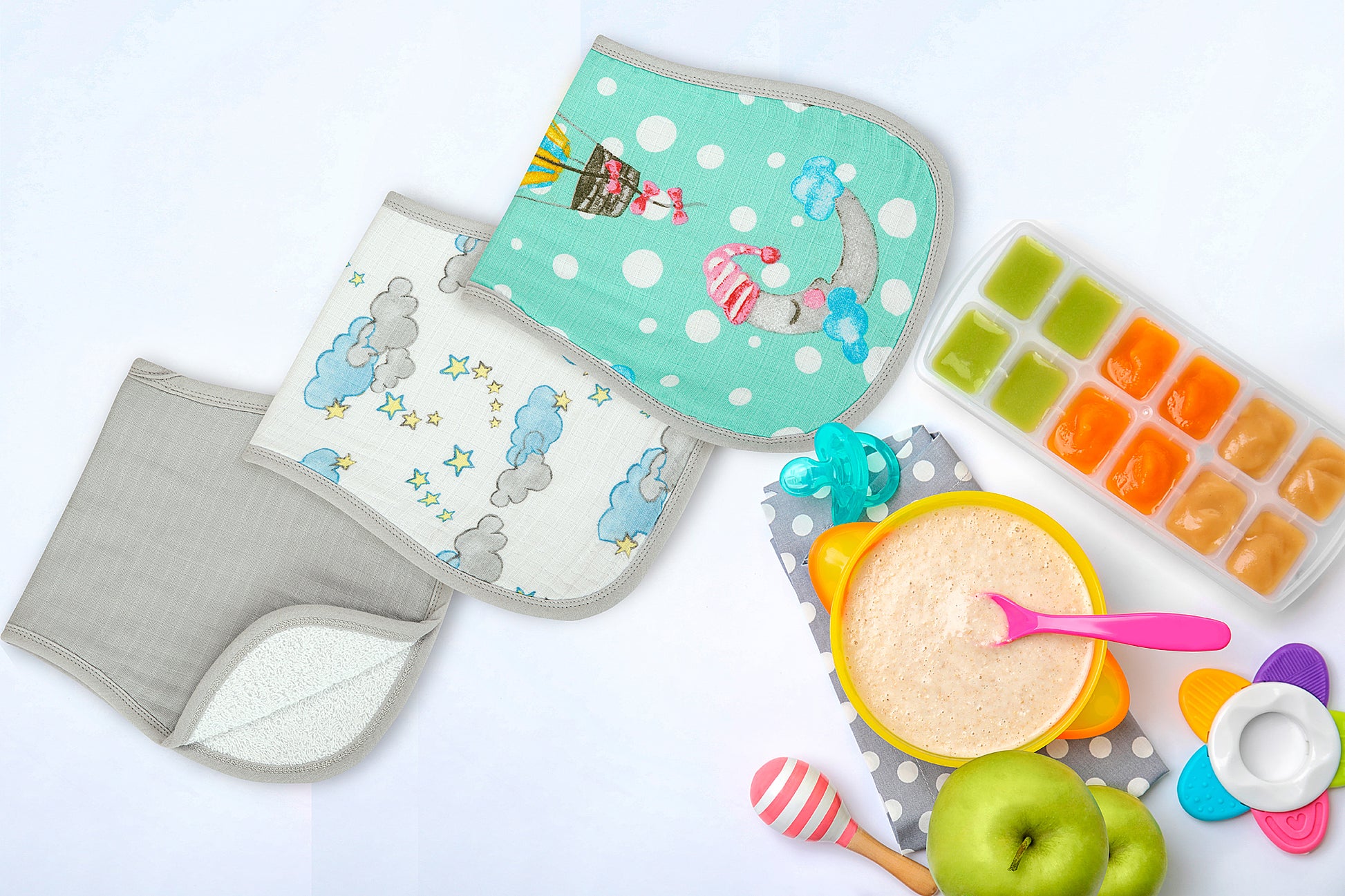 Burp Cloths - Pack of 3s - Dream World - Dreams & Dimples