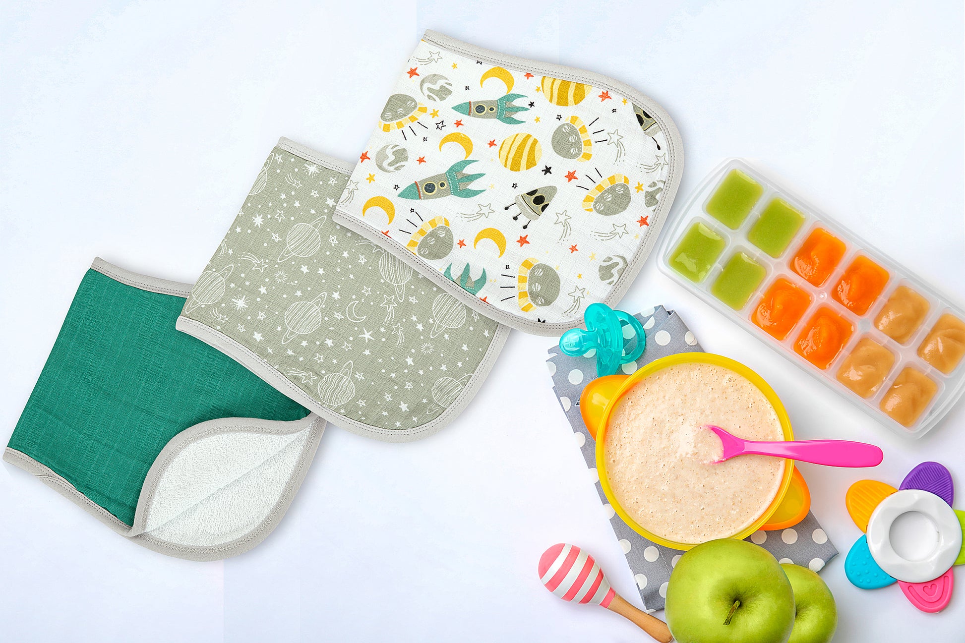 Burp Cloths - Pack of 3's - Gimme Some Space - Dreams & Dimples