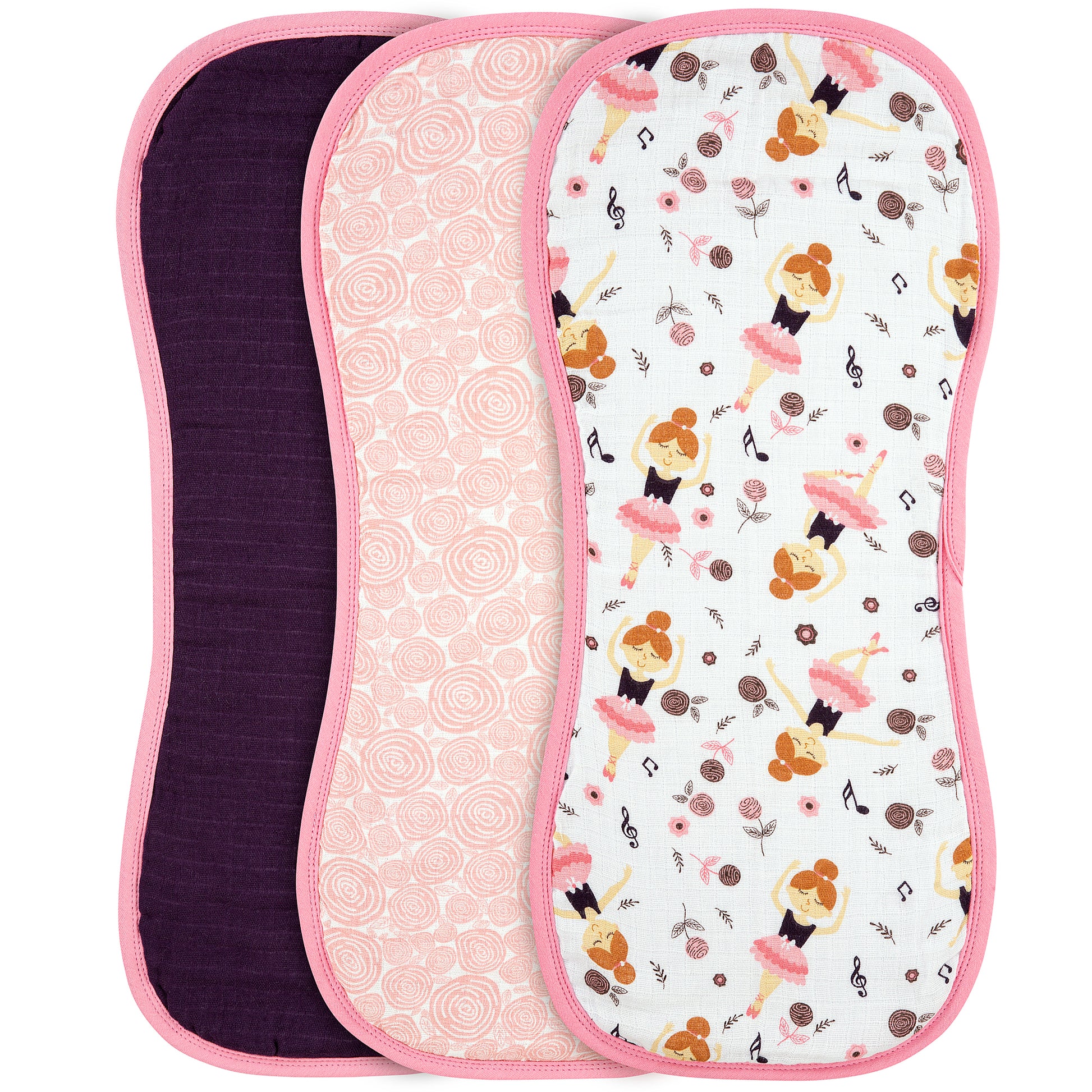 Burp Cloths - Pack of 3's - Love To Dance - Dreams & Dimples