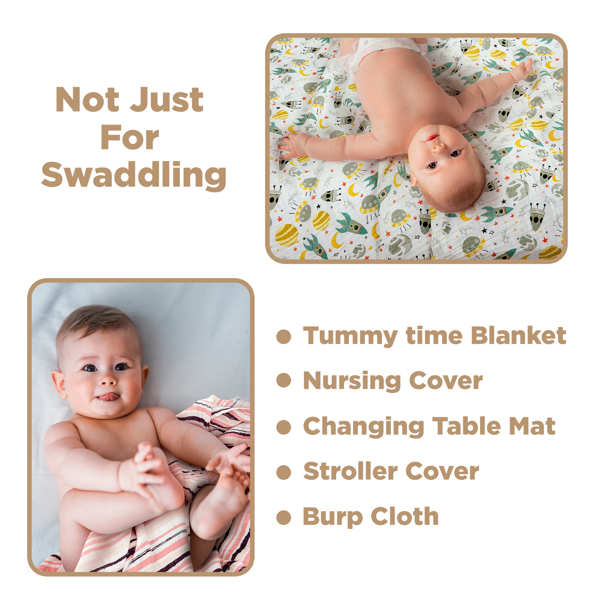 Muslin Swaddles - Pack of 4's - Love to Dance - Dreams & Dimples